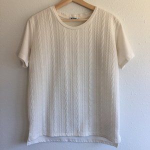 Up Start Cable Knit Look Shirt